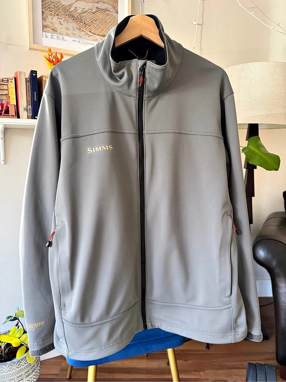 Simms Windstopper Softshell Jacket Men's Gray Performance Jacket
